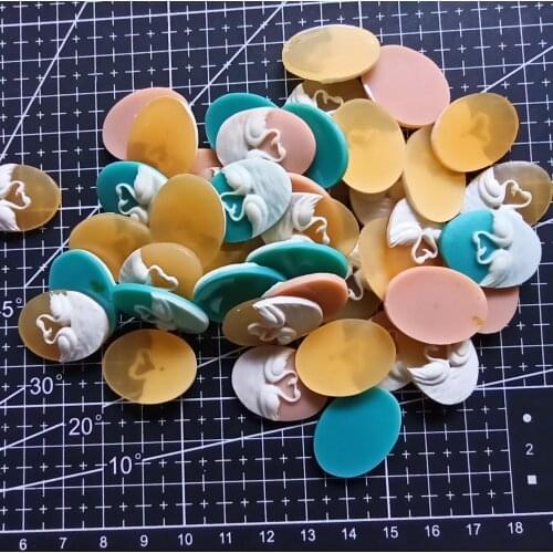 1pcs/lot Resin Relief swan Flat back Embellishments Scrapbooking Craft Cabochon Cameo Charm Finding 24mm