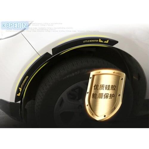 2pcs Car Styling Fender Flares Edge Rubber Anti Collision Sticker for Hyundai elantra ix35 solaris accent i30 ix25 accessories
