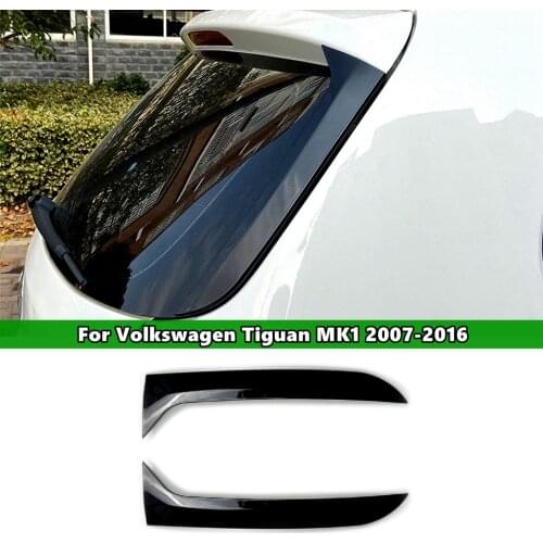 For Volkswagen Tiguan MK1 2007-2016 Rear Side Wing Roof Spoiler Stickers Trim Cover Gloss Black