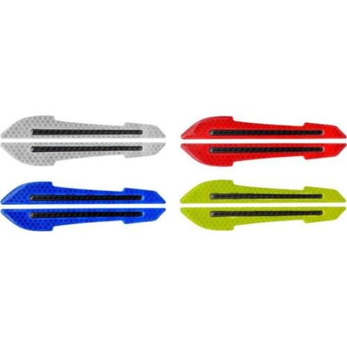 2pcs Rearview Mirror Reflective Sticker Bumper Sticker Door Edge Warning Strip Anti-Collision Car Stickers Modified Decoration