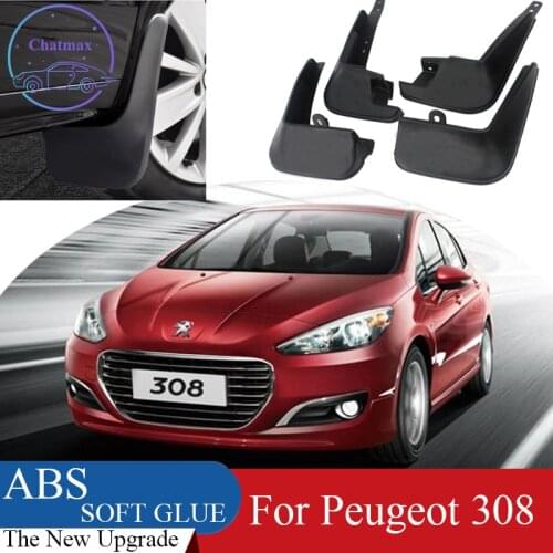 4pcs ABS Front & Rear Fender Protector For Peugeot 308/308S 2012-2021 Car Mud Flaps Splash Guard Mudguard Mudflaps