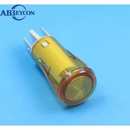 ABBRYCON 12mm 2 pin tractors rotating warning light 12v/24V/220V red pilot lamp
