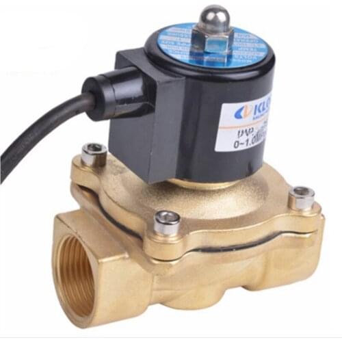 AC220V/110V DC24V/12V NPT 1/2",3/4",1" Brass Electric Solenoid Valve for Water Oil Fountain Waterproof IP65 Normally Closed