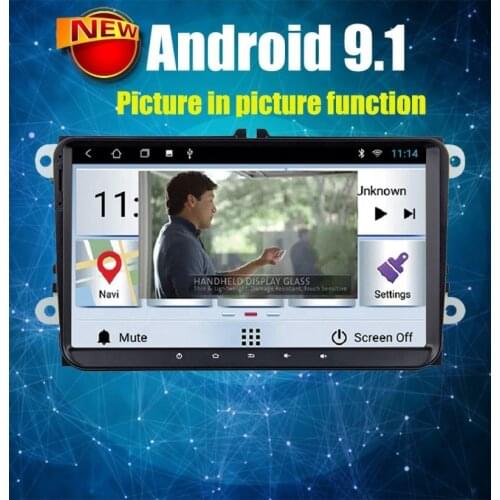0 Android 8.1 Double Din Car GPS DVD Player with IPS 1024*600 Touch Screen Car Stereo for VW Touareg T5 Multivan 2002-2010