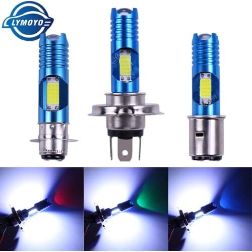 Car led Motorcycle Headlight H4 P15D BA20D Hi/Low Bulb All-In-One Lamp 30LED Motor Headlamp 8W COB white+RGB DC12v Motor Styling