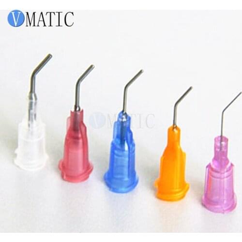 Free Shipping 100Pcs 0.5'' 500Pcs 45 Degree Bent Ce Approved High Quality & Precision Glue Dispensing Needles 1/2 Inch