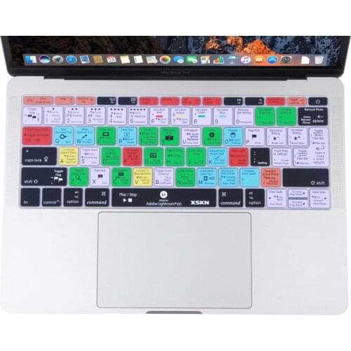 XSKN Smart Skin, for Adobe Lightroom Shortcut Keyboard Cover Durable Silicone Skin Film for Macbook 12 inch A1534, US EU Layout