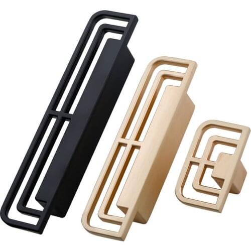 Black Gold Handles for Cabinet Drawer Knobs Furniture Kitchen Handle Door Knob Cupboard Pulls Furniture Door Hardware