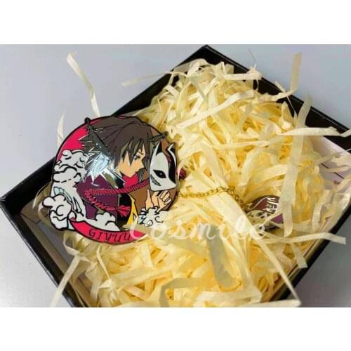 Cosmile Demon Slayer Kimetsu no Yaiba Tomioka Giyuu metal Brooch badge bedge pins collection gifts Strap Hot