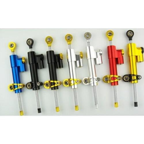 Motorcycle Steering Damper, STREET Racing Adjustable Silver Stabilizer,Motor Steer Parts Free Shipping