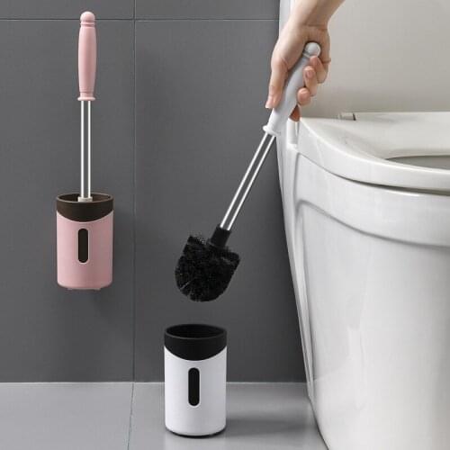 Toilet Brush Holder Long Handle Cleaning Brush Bathroom Household Toilet Brush Set Wallmounted Cleaning Accessories High Quality