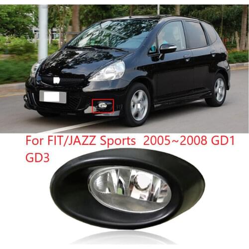 For Honda Jazz FIT 2005- 2008 Sports Fog Light No Bulb Front Bumper Light Fog Lamp Car Accessories 33951-SAA-H21 33901-SAA-H21