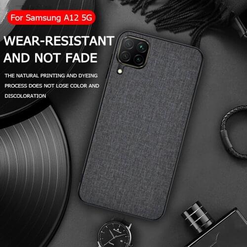 For Samsung Galaxy A12 A32 A42 A52 A72 5G Simple Jeans Cloth Texture Cover For Samsung A02S F62 A02 M02 5G TPU Edge Cases