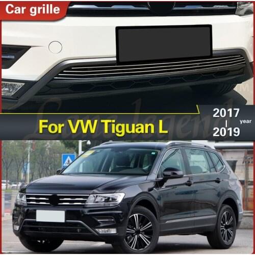 For Volkswagen vw Tiguan L 2017 2018 2019 L Car Front racing Grille Around Trim Racing Grills Trim Car styling