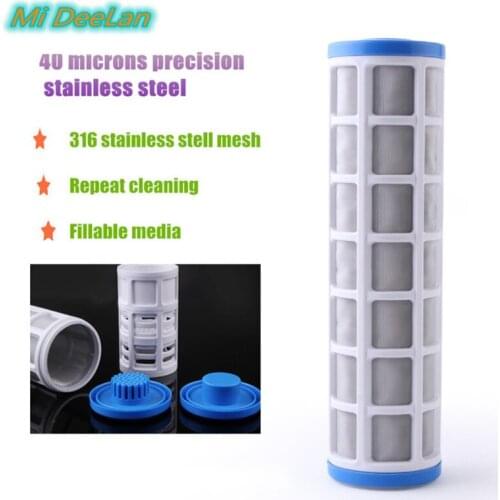 Water Filter Accessories 10 Inch Ss304 Pre-filter Core 40 Microns Stainless Steel Wire Mesh Insert 10" Water Filter Housing