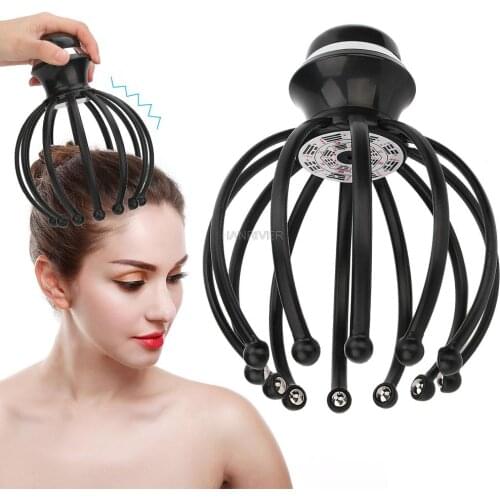 Head Vibration Massager Scalp Massage Relaxation 12-claw Electric Head Massager Octopus Scalp Point Massager