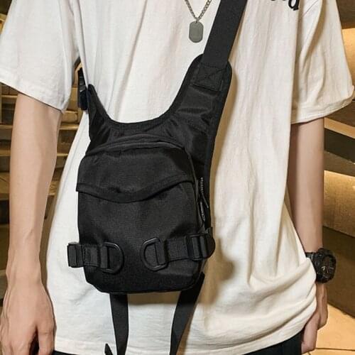 Men Bag Casual Fashion Canvas Shoulder Satchel Bags For Men Nylon Reflection Chest Bag Male Leg Packs Fashion Boy Fanny Packs