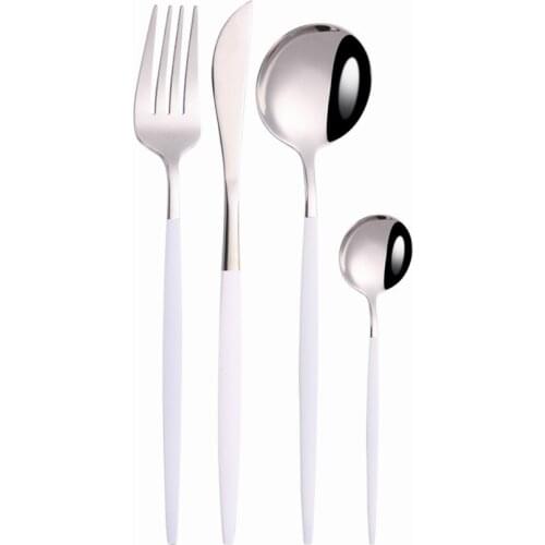 18/10 Stainless Steel Fork Knife Spoon Cutlery Set Silverware Tableware Dinnerware Flatware Set Dishwasher Safe Christmas