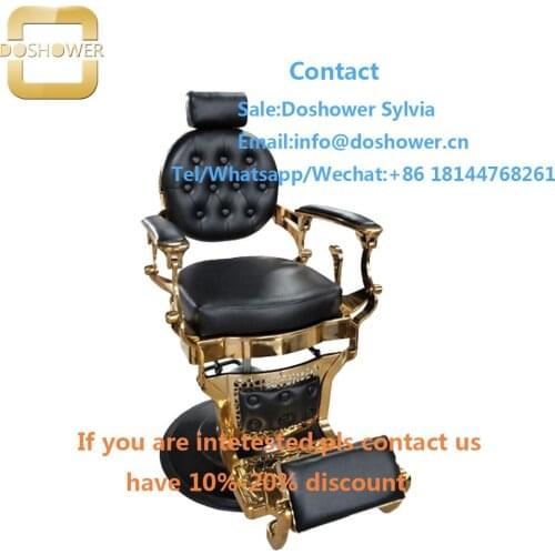 Barber shop furniture set vintage with hair cutting accessories for gold barber chair