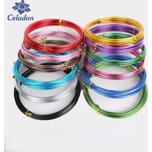 New Arrvial 10m 18 gauge Multicolor Shape Round Aluminum Wire Soft Metal Floristry Wire For DIY Jewelry Findings & Craft Making