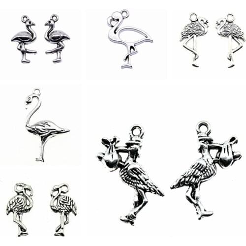 Wecharms bulk charms for jewelry making kit pendant diy jewelry accessories Flamingos Charms