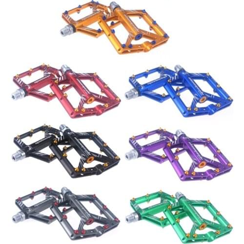 MTB Pedals Mountain Bike Pedals Wide 4 bearings Lightweight Aluminum Alloy Fiber Bicycle Platform Pedals for BMX MTB