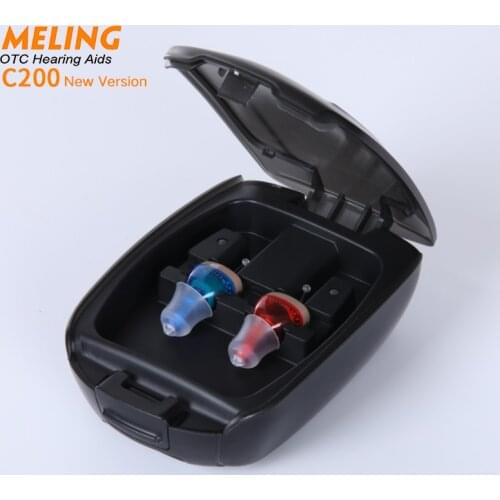 Melinghearing Rechargeable Digital Wireless Hearing Aids Mini ITC Sound Amplifier Portable