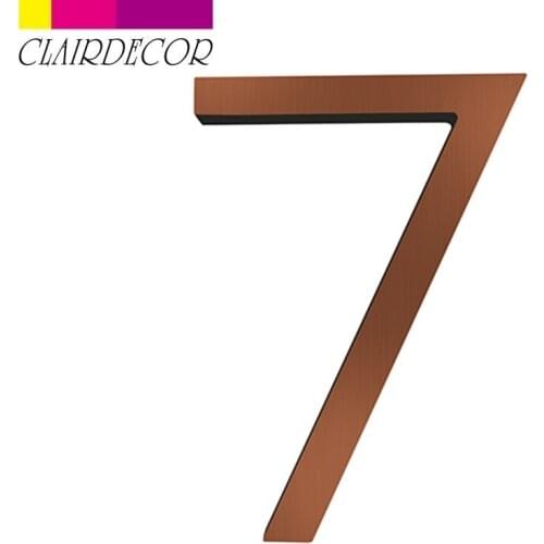 Floating House Number Sign Aged bronze 10cm Modern Building Signage Outdoor Huisnummer Numeros Casa Door Numbers Address Plate