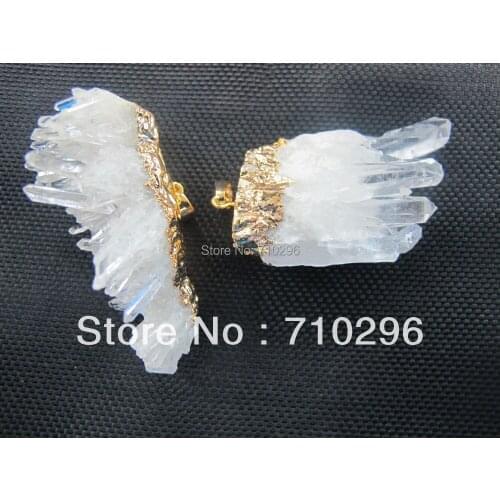 Natural Crystal Drusy Pendants approx 18-35 mm natural gem stone jewelry Pendants 10 pcs/lot