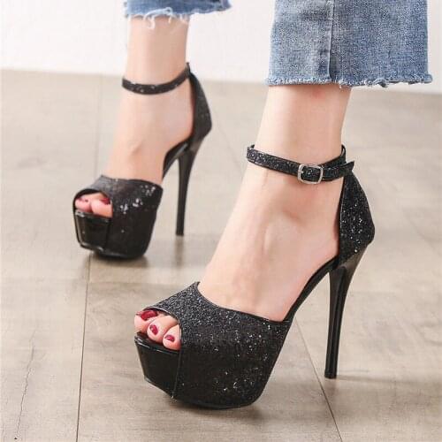 Peep Toe Platform High heels Pumps sandals Women Shoes women heels sandals wedding shoes Bridal Sandalia Feminina 2021 13cm