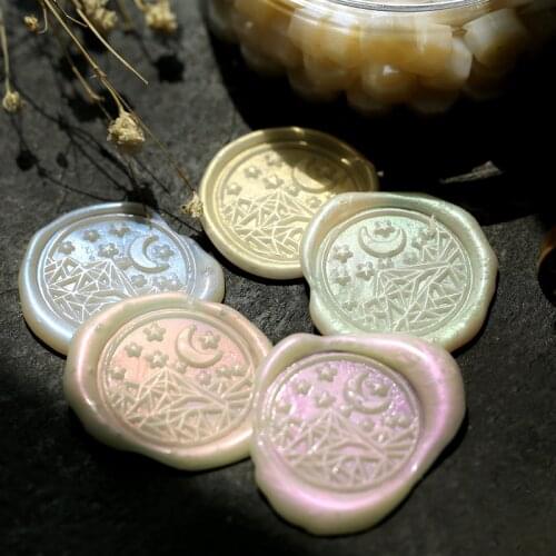 200PCs DIY Wax Seal Jar Can Bottle Octagon Glossy Sealing Beads Stamp Envelope Wedding Gifts Journal Postcard Package Date Tools