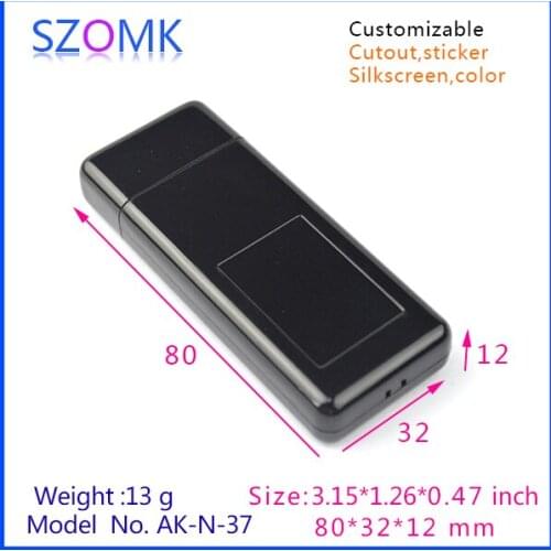 Szomk 2018 new plastic usb stick flesh drive control box (25 pcs) 80*32*12mm plastic enclosure for electronic plastic case