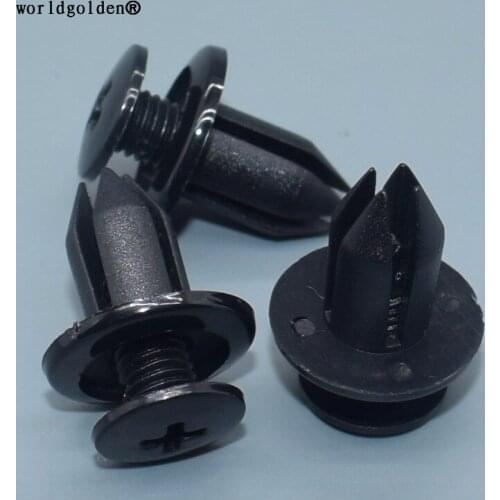 Worldgolden 100pcs auto fasteners for Push-Type Retainer for Honda, Mazda, GM