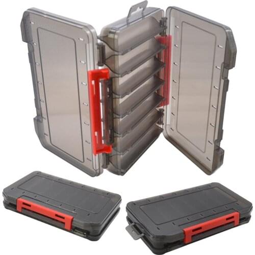 Fishing Tackle Boxes 14 Compartments Bait Lure Hook Accessories Boxes Storage Double Sided High Strength Fishing Box S/L Size