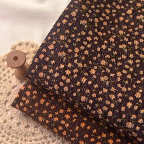 2-color Distressed Floral Polyester Corduroy Fabric, Chinese Style Cheongsam And Han Costume Long And Short Skirt Top Fabric