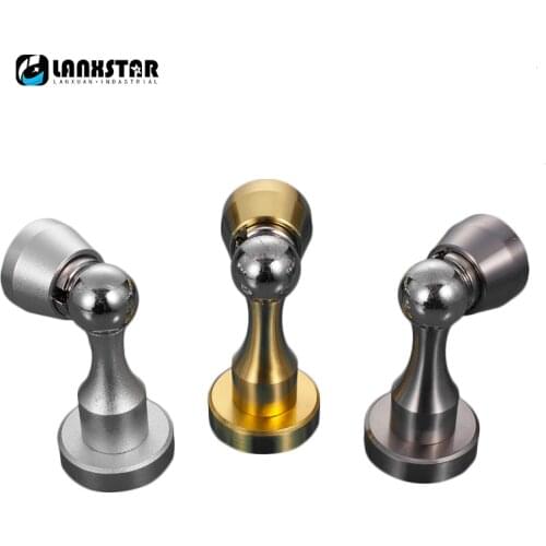 1PC Aluminum Alloy Gate Door Stopper Hardware Accessories Door Stopper Anti-collision Door Top Super Magnetic Rust Stops
