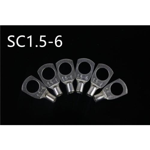 10pcs SC1.5-6 Bolt Hole Tinned Copper Cable lugs Battery Terminals Brand New