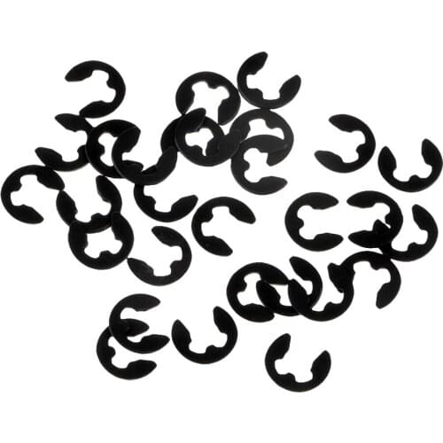 30PCS E-Clip 2.5mm Black Fit HSP RC 1:8 1:10 Car Spare Parts 02037 For 94122/94188/94123/94166/94111/94107