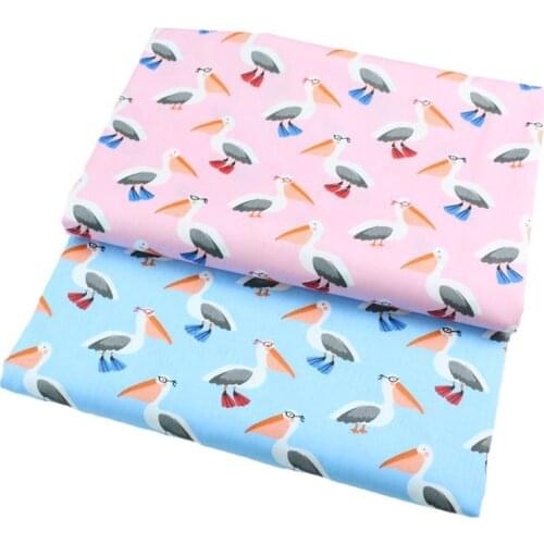 160cm*50cm bird Pelican newborn cotton fabric DIY bedding apparel dress patchwork fabric kids handwork cotton cloth tecido