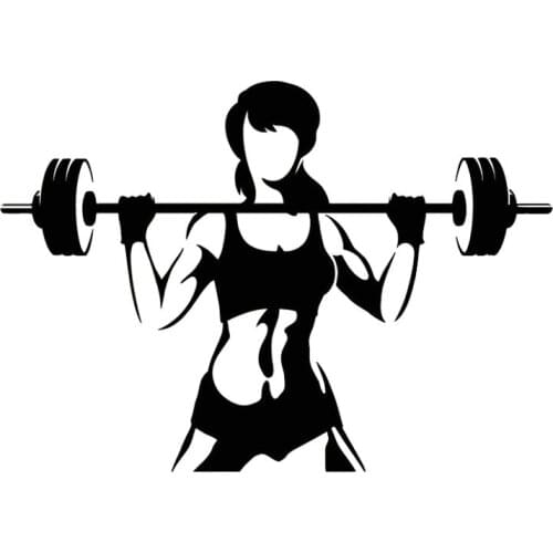 17.7M*12.5CM Fitness Girl Vinyl Decal Fashion Funny Window Decoration Car Sticker