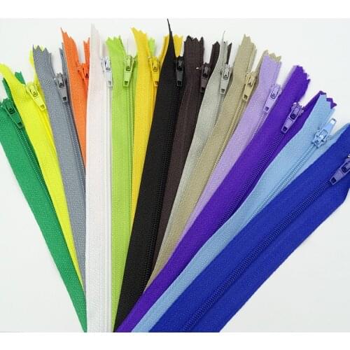 20Pcs 3# 7.5-25CM (3-10 Inches) 20 Color Closed Nylon Coil Zipper Closed Pocket For Quilt Cover Tent Pillowcase Clothing