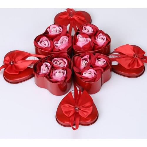3Pcs Diameter 3.5Cm Mini Petal Rose Flower Soap Paper Wedding Decoration Diy Gift Best Soap Flowers