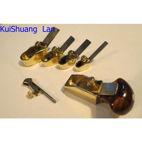 5pcs convex bottom +1pcs flat bottom brass planes,violin/viola making tool