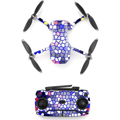 5 Styles Colorful Block Style Skin Sticker for DJI Mavic Mini Drone And Remote Controller Decal Vinyl Skins Cover