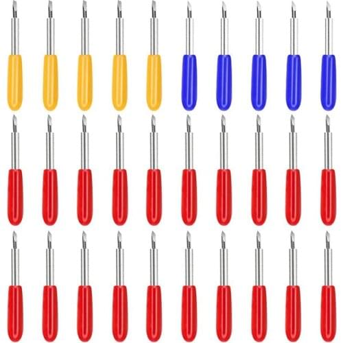 ABSF 50Pcs Cutting Blades for Cricut Explore Air/Air 2/Maker, 30/45/60 Degree Deep Cut Vinyl Blades for Cricut Maker Machines