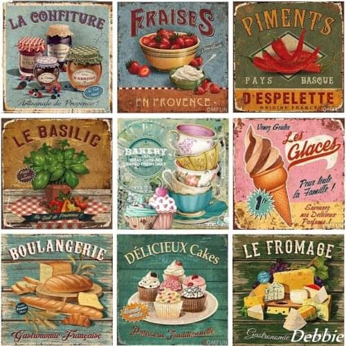 Full Square/Round Drill 5D DIY Diamond Painting "Kitchen Cake Bread Dessert" Embroidery Cross Stitch Home Decoration Gift