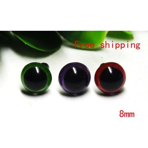 Free shipping!!! green/purple/red 3color mixed toy safety eyes kit-each color 20pcs