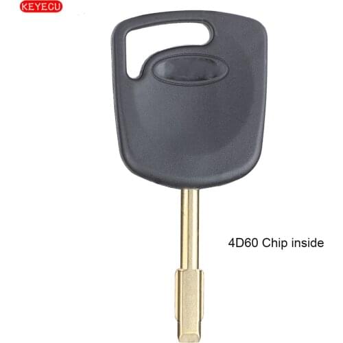 Keyecu Transponder Ignition Car Key Fob Glass 4D60 for Ford Fiesta Mondeo Focus Transit FO21