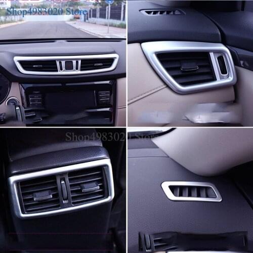 Car garnish cover trim ABS chrome Left and right upside Air conditioning Outlet Vent For Nissan X-trail xtrail T32/Rogue 2017