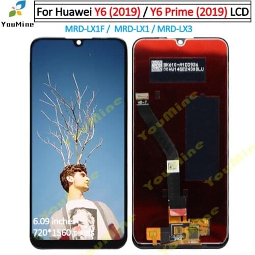 For Huawei Y6 2019 LCD Display Touch Screen Digitizer MRD-LX1F, MRD-LX1, MRD-LX3 Assembly for huawei Y6 prime lcd 2019